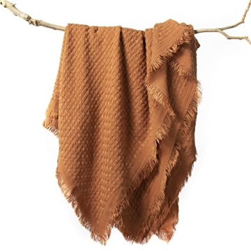 Lifein Burnt Orange Boho Throw Blanket 50x60 All Seasons