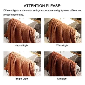 Lifein Burnt Orange Boho Throw Blanket 50x60 All Seasons