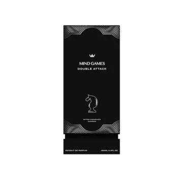 MIND GAMES Double Attack - Luxury Perfume with Notes of Pimento Oil, Cinnamon Madagascar & Vetiver Bourbon - Elegant Extrait de Parfum for Women & Men - Woody & Edible Perfume - 100 mL/3.4 oz