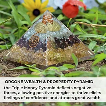 Orgonite Crystal Orgone Pyramid for Wealth and Prosperity