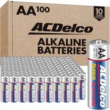 ACDelco 100-Count AA Batteries with 10-Year Shelf Life