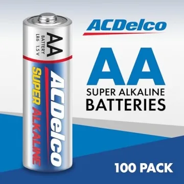 ACDelco 100-Count AA Batteries with 10-Year Shelf Life