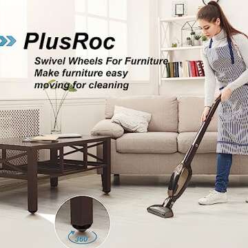 PlusRoc 8 Pack Self Adhesive Caster Wheels – 1 Inch