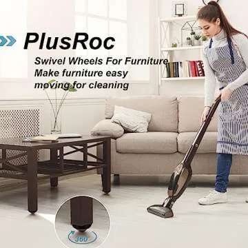 PlusRoc 8 Pack Self Adhesive Caster Wheels – 1 Inch