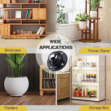 PlusRoc 8 Pack Self Adhesive Caster Wheels – 1 Inch