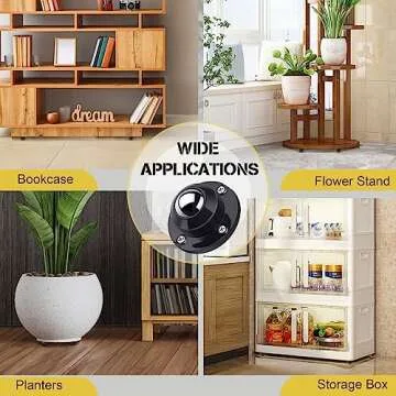 PlusRoc 8 Pack Self Adhesive Caster Wheels – 1 Inch