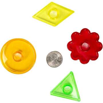 Think Fast Toys | Translucent Multi-Functional Shapes & Sorting Board Set | Assorted Colors | STEM & Home Learning Toys