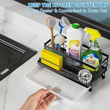 Stylish Cisily Kitchen Sink Caddy with Drip Tray