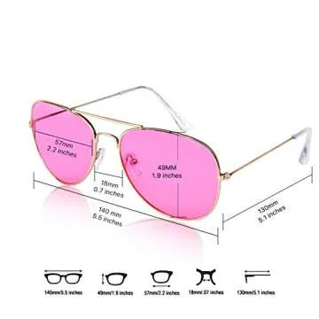Stylish Aviator Sunglasses with UV400 Protection for Women