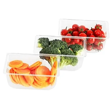 Tebery Clear Chilled Condiment Server with Lid & 5 Compartment