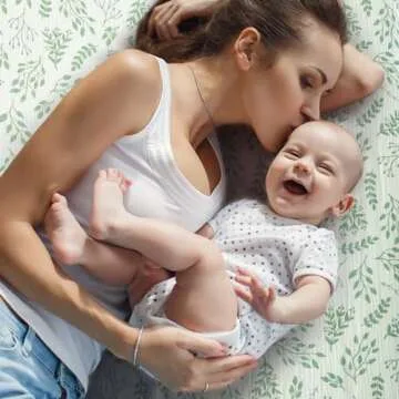 Yoofoss Muslin Crib Sheets 100% Cotton Breathable 2 Pack