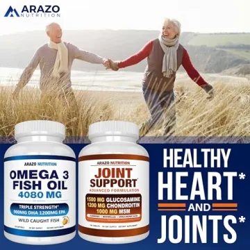 Arazo Nutrition Omega 3 Fish Oil - 4080mg Burpless Softgels