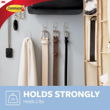 Command Medium Clear Hooks for Damage-Free Hanging Solutions
