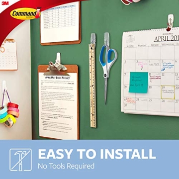 Command Medium Clear Hooks for Damage-Free Hanging Solutions