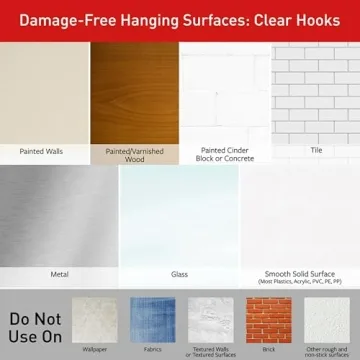 Command Medium Clear Hooks for Damage-Free Hanging Solutions