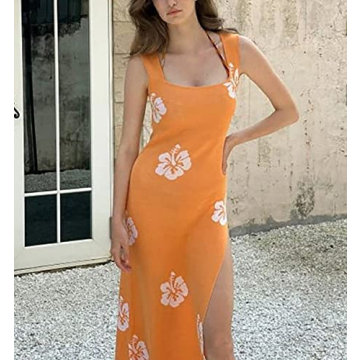 ROAONOCOMO Crochet Knit Maxi Dress - Stylish Summer Dress