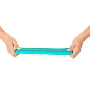 OXO Tot 2-Piece Baby Food Freezer Tray with Silicone Lid, Teal