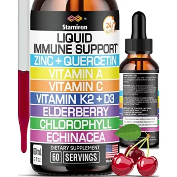 Immune Support Liquid with Vitamins C D3 and Echinacea