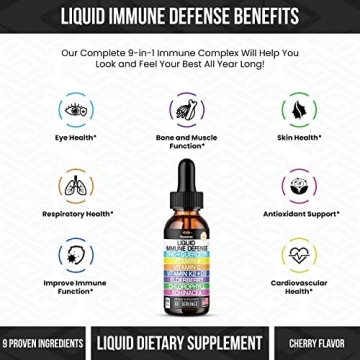 Immune Support Liquid with Vitamins C D3 and Echinacea