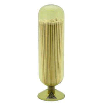 Skeem Fireplace Glass Match Cloche with Striker - Moss - Includes 120 Long Matches - Stylish and Functional Matches