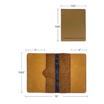 Hide & Drink, Journal Cover Compatible with Moleskine XL (7.5 x 9.75 in) with Strap, Refillable Case, Personal Planner, Full Grain Leather, Handmade Office & Work Essentials, Old Tobacco