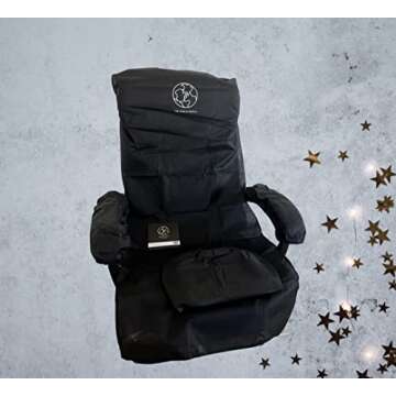 Travel Gear - Airplane Seat Cover Set with Tray and Armrests, Black