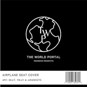 Travel Gear - Airplane Seat Cover Set with Tray and Armrests, Black