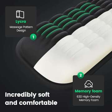 MEKASS Keyboard Wrist Rest, Soft Memory Foam Wrist Support for Keyboard, Keyboard Hand Rest Pad for ...