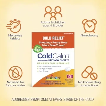 Boiron ColdCalm Natural Cold Relief Tablets 120 Count