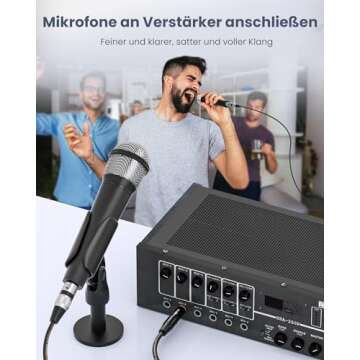 tisino XLR Female to 1/4 Inch (6.35mm) TRS Jack Lead Balanced Signal Interconnect Cable XLR to Quarter inch Patch Cable - 3.3 Feet