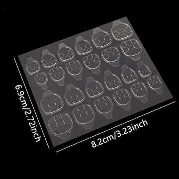 Honbay 12 Sheets (288PCS) Transparent Double Sided Nail Glue Stickers Finger Nail Adhesive Tabs Self Adhesive Fake Nails Tips for Women and Girls (24 Tabs Per Sheet)