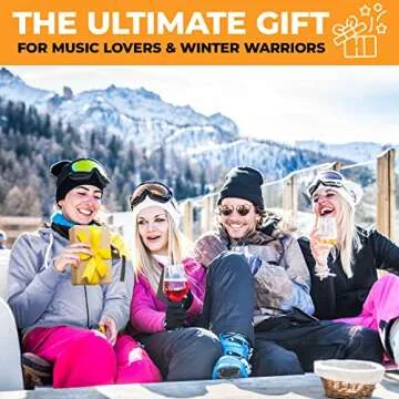 Foxelli Bluetooth Beanie Hat with Headphones Perfect Tech Gift for Men & Women Black