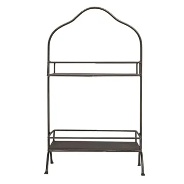 Creative Co-Op 2 Tier Metal Tray for Home Organization