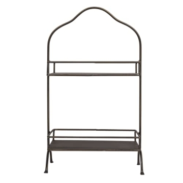 Creative Co-Op 2 Tier Metal Tray for Home Organization