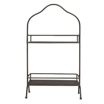 Creative Co-Op 2 Tier Metal Tray for Home Organization