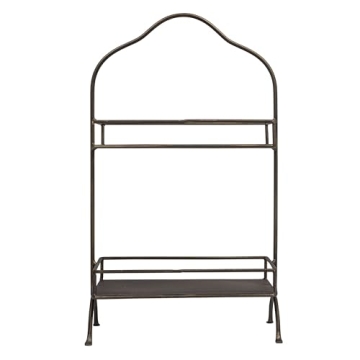 Creative Co-Op 2 Tier Metal Tray for Home Organization