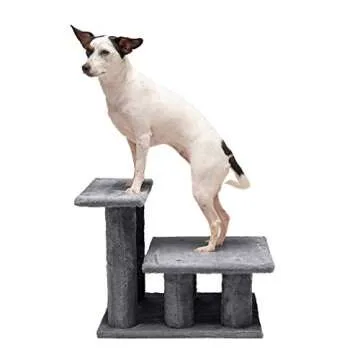 Furhaven Multi-Step Pet Stairs for Easy Mobility - Gray