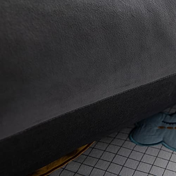 Luxurious DEZENE Body Pillow Cover in Dark Grey Velvet