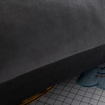 Luxurious DEZENE Body Pillow Cover in Dark Grey Velvet