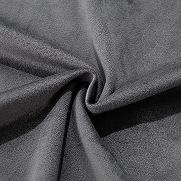 Luxurious DEZENE Body Pillow Cover in Dark Grey Velvet
