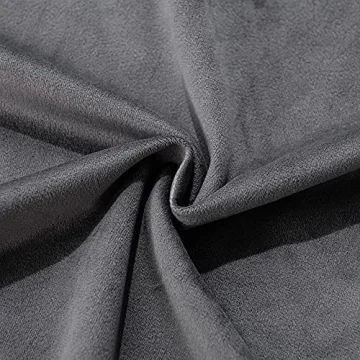 Luxurious DEZENE Body Pillow Cover in Dark Grey Velvet