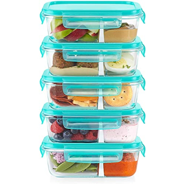 Pyrex 10-Pc Divided Glass Food Storage Set for Meal Prep