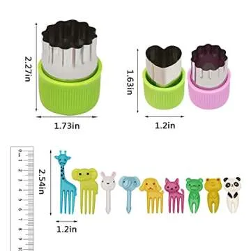 Coolrunner 42Pcs Fruit Cutter Shapes Set for Kids