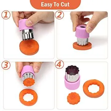 Coolrunner 42Pcs Fruit Cutter Shapes Set for Kids