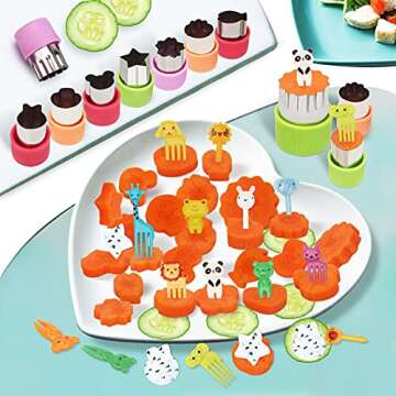 Coolrunner 42Pcs Fruit Cutter Shapes Set for Kids