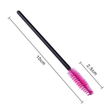 G2PLUS 300PCS Eyelash Brush, Disposable Eyelash Mascara Brushes Wands Applicator Tools Makeup Brush ...