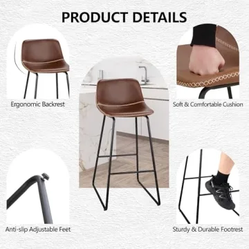 HeuGah 30 Inch Bar Stools Set of 3 for Kitchen