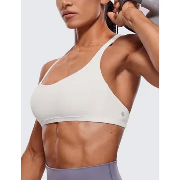 CRZ YOGA Women's Sports Bra - Stylish Criss Cross Back