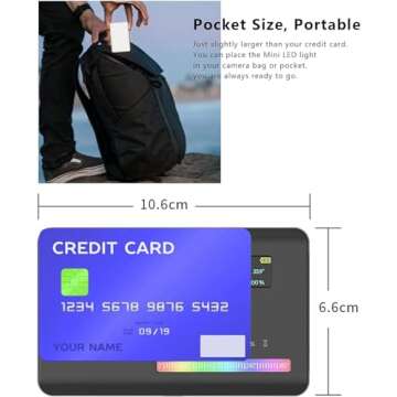 ULANZI VL120 RGB Video Light, Pocket LED On-Camera Video Lights, Built-in 3100mAh Rechargeable Battery, 360 Full Color 20 Light Effects, CRI≥95 2500-9000K LED Panels for Photography Vlogging