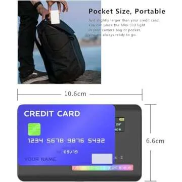 ULANZI VL120 RGB Video Light, Pocket LED On-Camera Video Lights, Built-in 3100mAh Rechargeable Battery, 360 Full Color 20 Light Effects, CRI≥95 2500-9000K LED Panels for Photography Vlogging